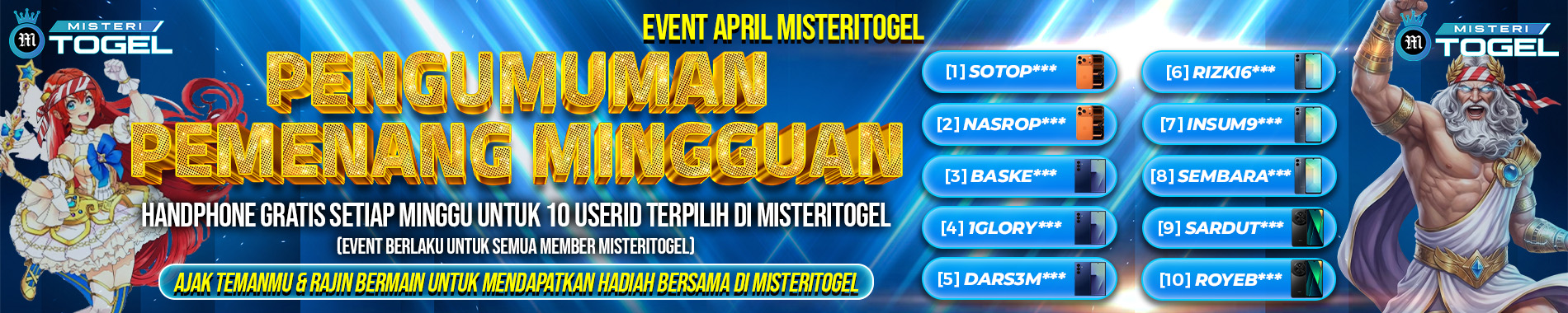 Pemenang Event Minggu 1 April
